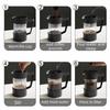 Thickened Glass French Press Coffee Maker Rust-Free Hand Punch Pot  Camping Travel
