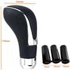 Lunsom Leather Gear Shift Knob Shift Knob Universal Auto Manual Car R-Shape (Black)