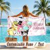Custom Text Beach Towel, Soft Absorbent Swimming Multi-use TowelHello Kitty