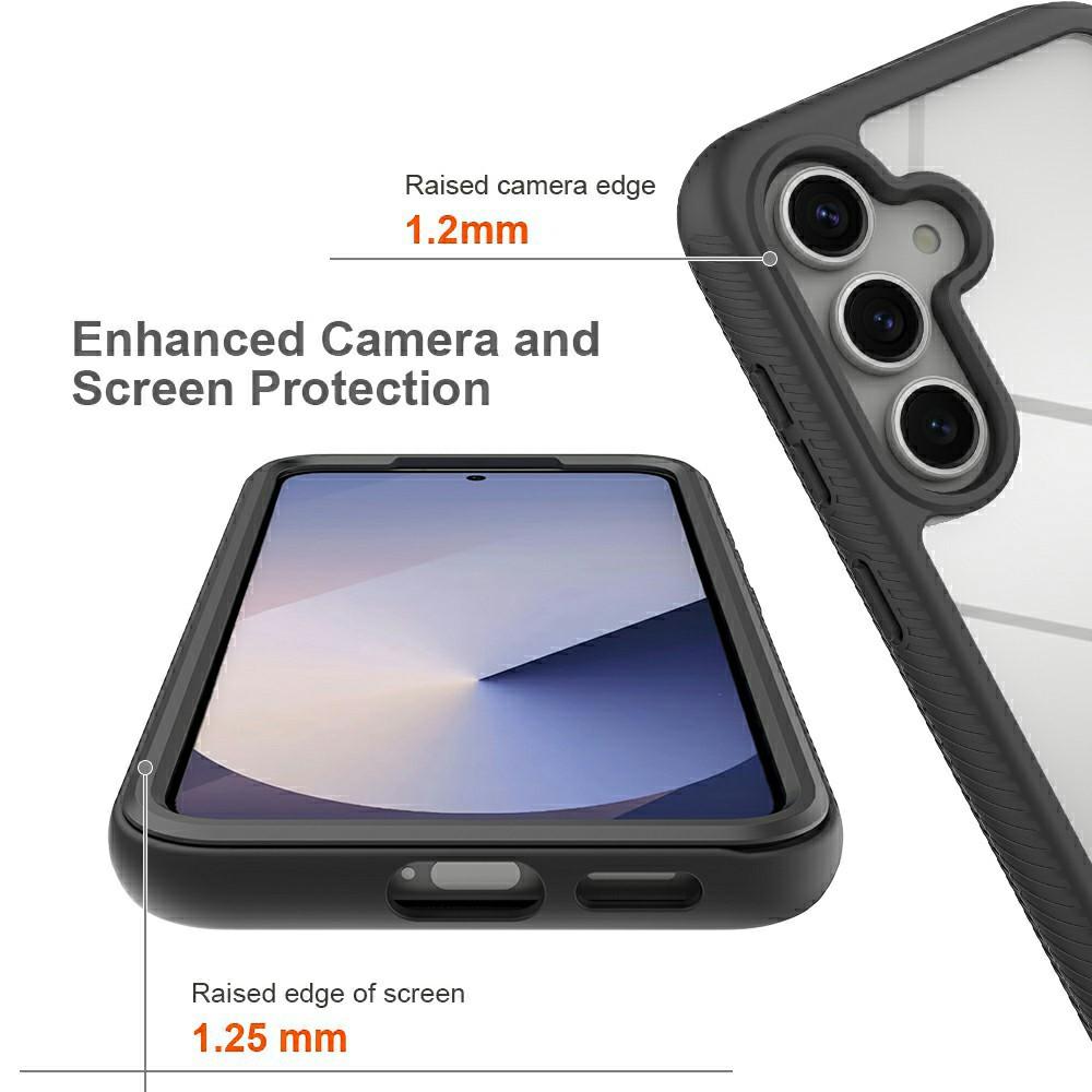 For Samsung Galaxy S25 Magnetic Case PC+TPU Phone Cover with PET Screen Film All-Around Protection