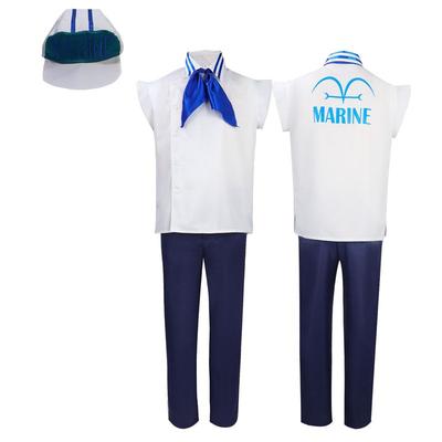 Jednodílná uniformní košile námořníka z One Piece Anime Cosplay Pánské oblečení