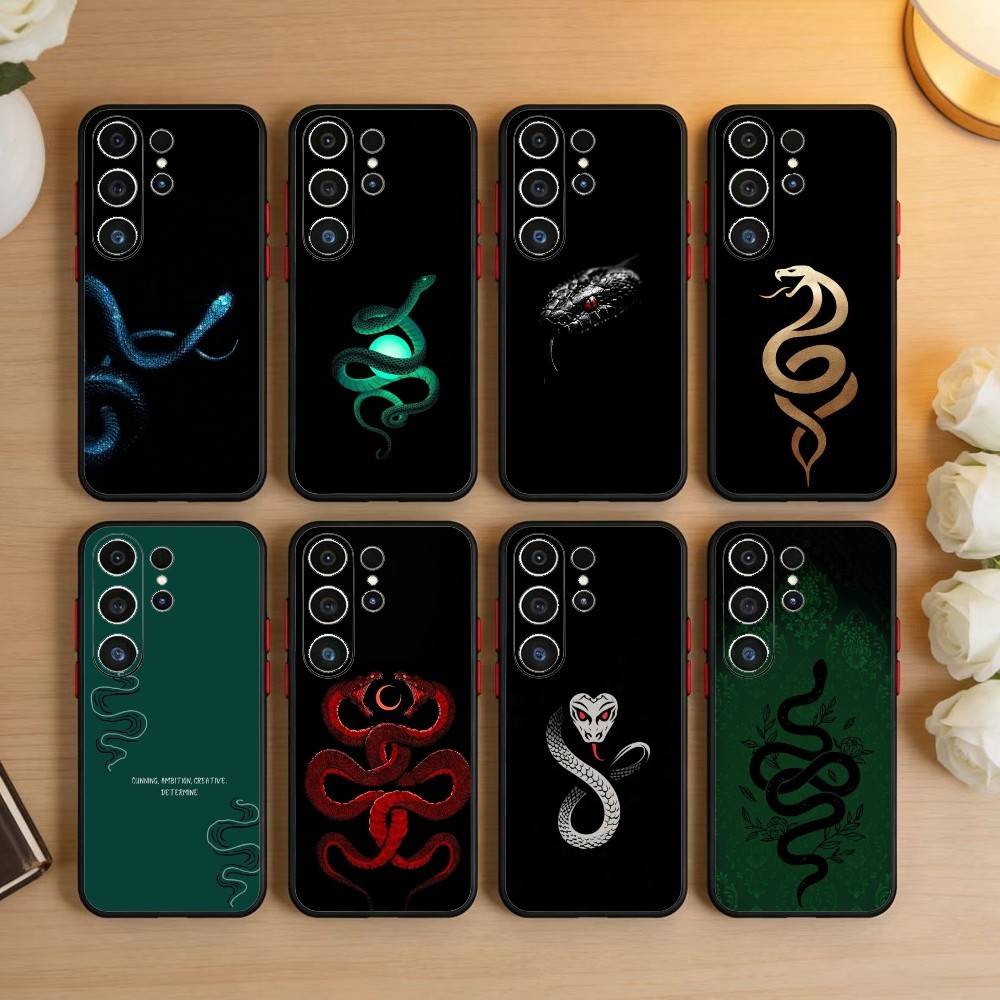 Classic Snake Phone Case For Samsung S26,S25,S24,S23,S22,S21,S20,Plus,Fe,Lite,Others Black Cover