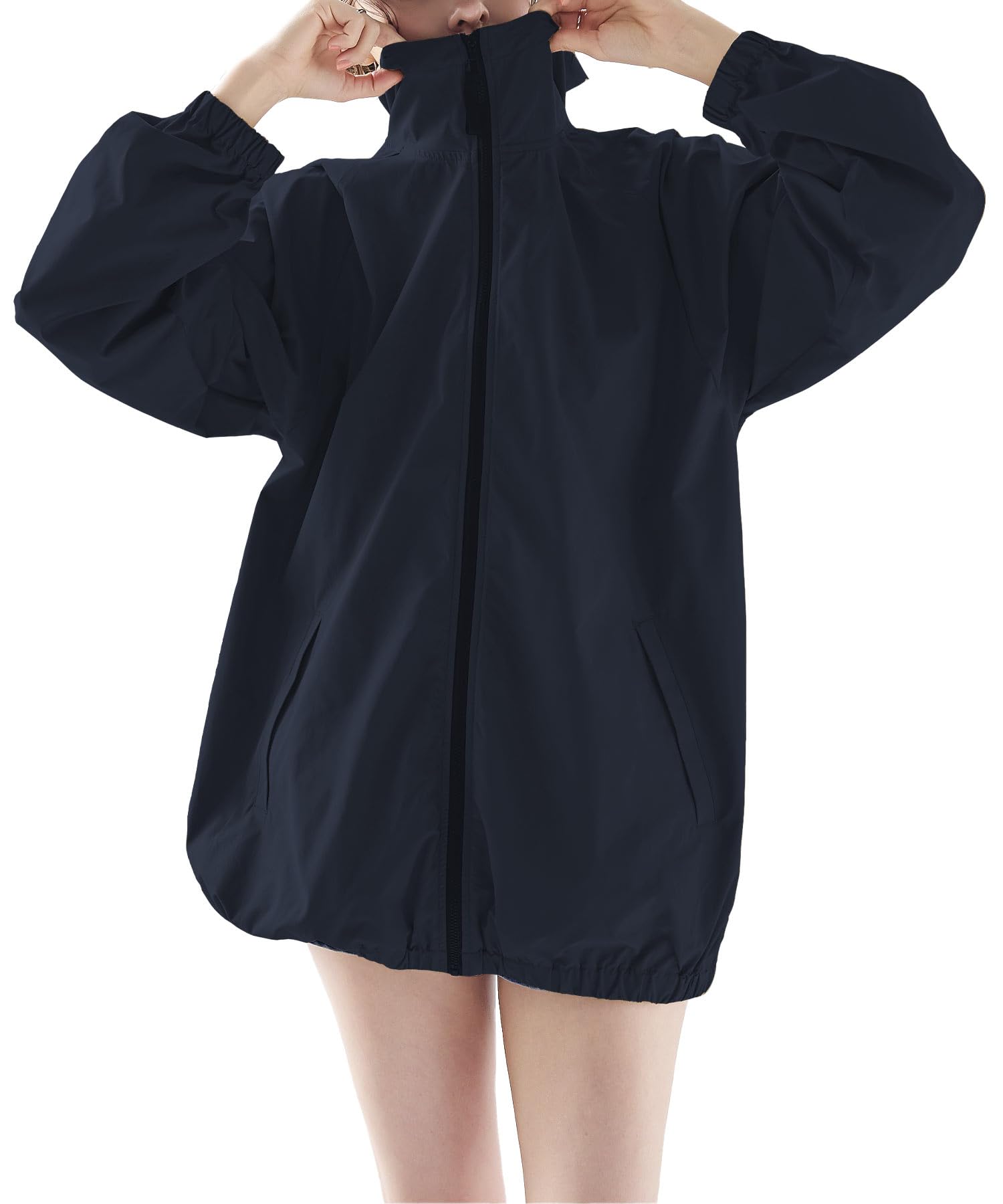 

UV Protection Full Zip Parka Mountain Parka Camping Outdoor Free Navy [Kobe Lettuce] [Amphibious] [C6646] тёмно-синий