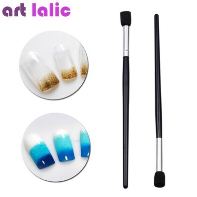 1 Stück Nagelkunst-Schwamm-Stempelstift mit Farbverlaufseffekt, Nagelkunststift, Maniküre-Werkzeug
