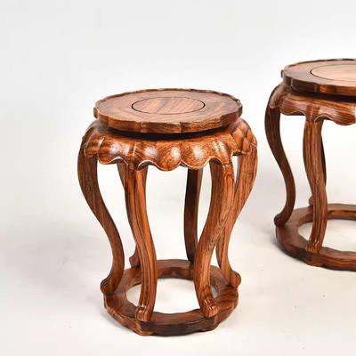 Βάση Αγάλματος Βούδα από Ροδόξυλο, Βάζο, Γλάστρα, Παράξενος Λίθος, Κυκλική, Ξύλινο Στολίδι από Μασίφ Ξύλο, 231113