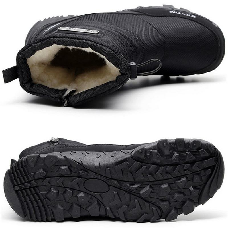 Warm Winter Plush Snow Boots Men Women Outdoor Winter Boots Waterproof Cotton Shoes Wear Resistant And Anti Slip Ankle Boots