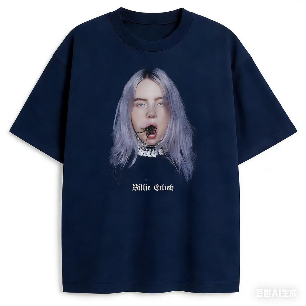 Billie Eilish Spider Tshirt Unisex and Women Summer Cotton Y2K Clothing Casual Fashion Round Neck Short Sleeved Tee Streetwear