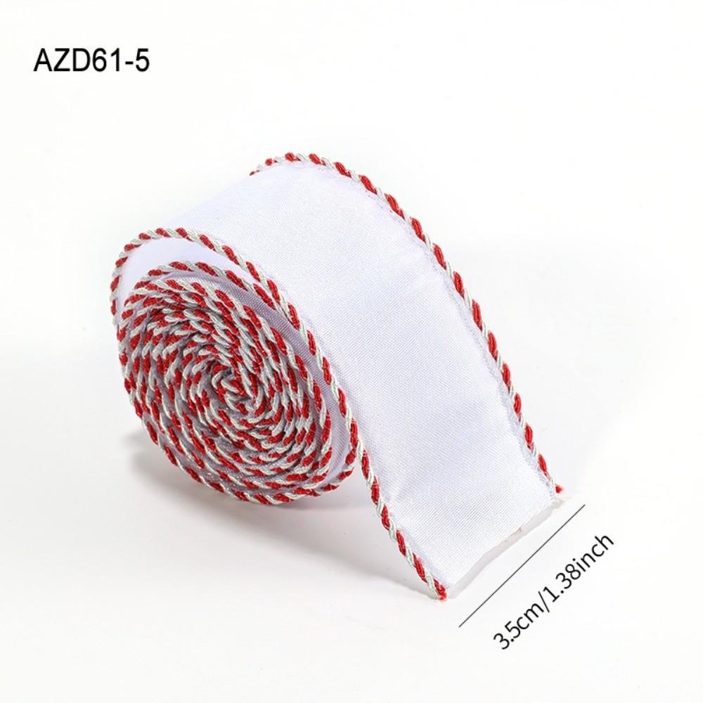 

2M DIY Christmas Webbing Exquisite Woven Strap New Christmas Ribbon Gift Box Decoration белый