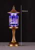 Home Decoration, Alloy Crystal Ball LED Seven Color Lotus Lamp, Buddha Offering Lamp, Meditation, Buddha Tools and Supplies
