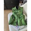 Spring and Autumn Vest Vest Retro Button Vest High-end Single-sided Wear Jacquard New Fashion Top