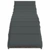 Grey Sun Lounger with Cushion 55 x 199 x 50 cm Poly Rattan