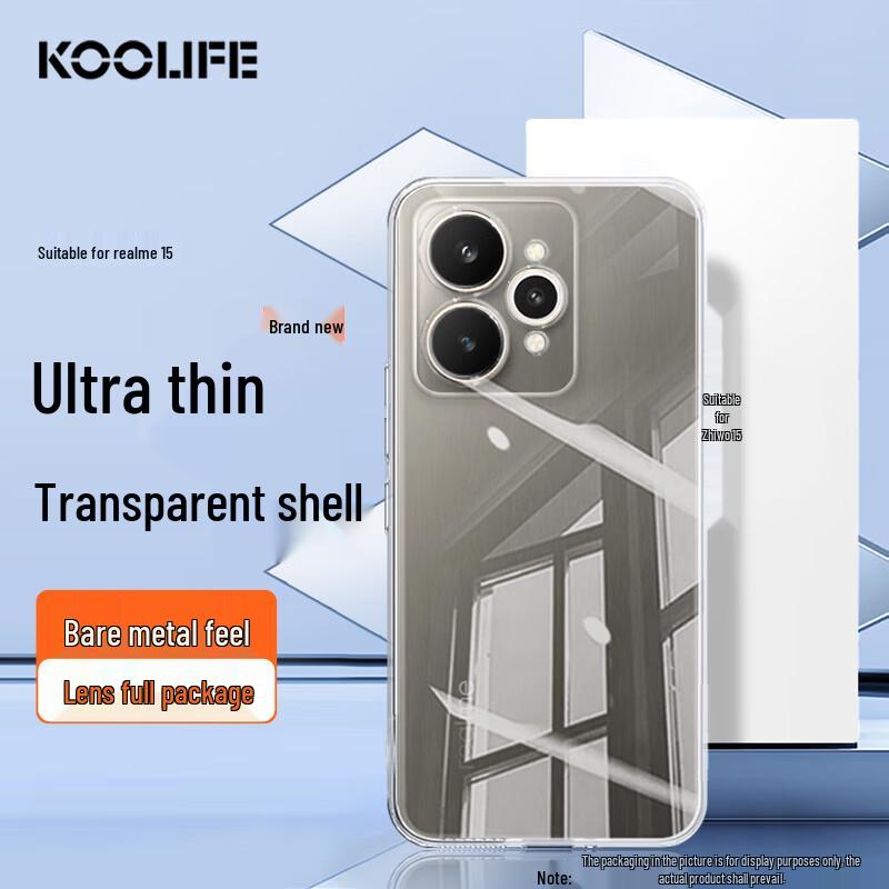 KOOLIFE Clear TPU Full-Coverage Phone Case for Realme