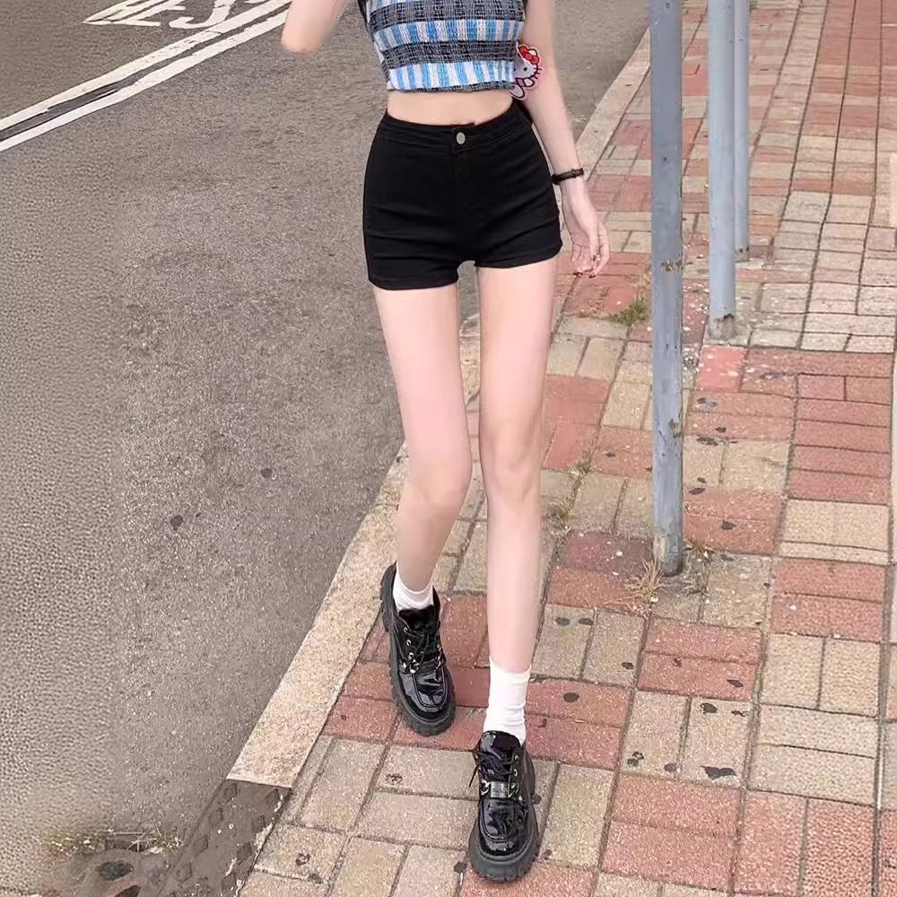 Women's High Waist Denim Shorts Slim Fit Skinny Shorts Streetwear Sexy Hot Pants