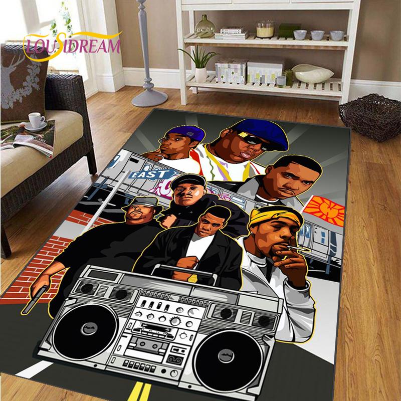 Music Star Rectangle Hip-Hop Carpet for Living Room Bedroom Rug Kitchen Kids Door Unslip Floor Mats Gift Photography Props Rug