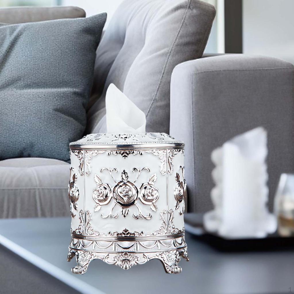 Kulatý zásobník na papírové kapesníky Stolní organizér na ubrousky Úložný prostor na toaletní papír