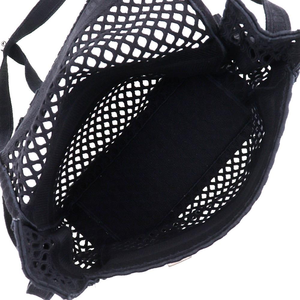 Dior Messenger Shoulder Bag mesh black canvas Women Used