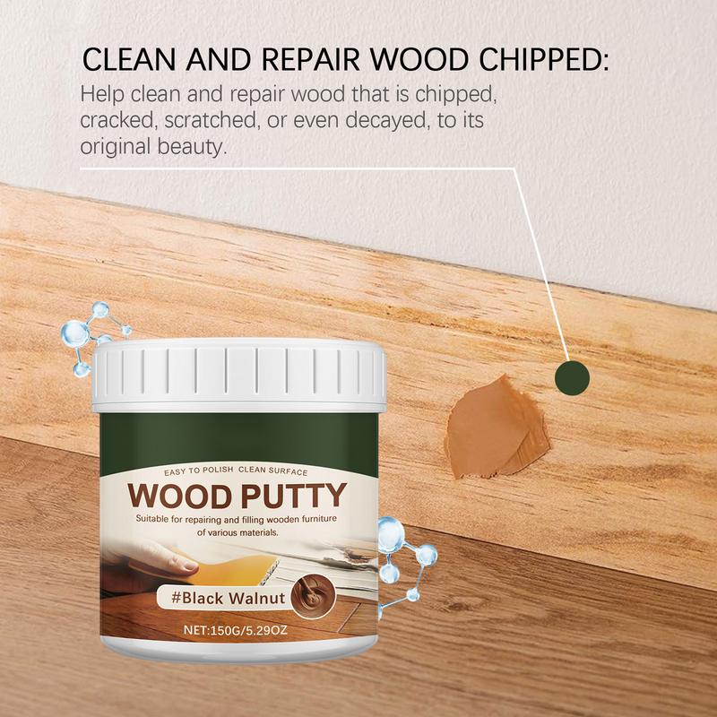 Holzspachtel 150g Beizbarer Holzrissfüller Holzmöbel Reparaturset Holzlöcher Füller für Schränke Tische Böden Türen