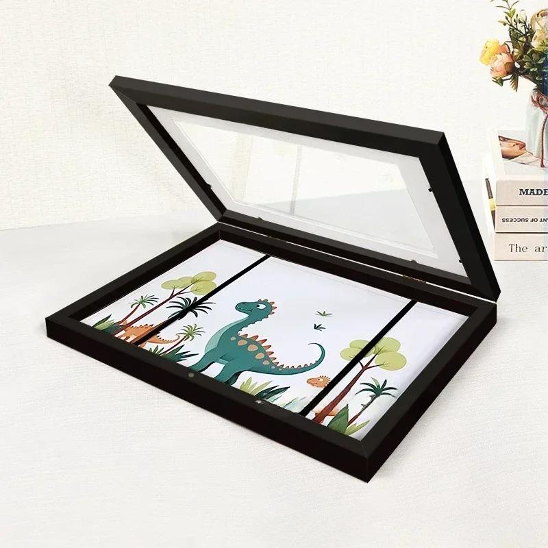 

Children Art Frames Wooden Magnetic Front Open Changeable Kids Frametory For Photo Drawing Paintings Pictures Display Home Decor Other