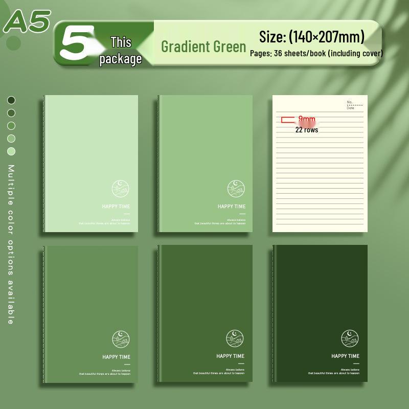 B5 Gradient Color Softcover Notebook for Junior and High School Students