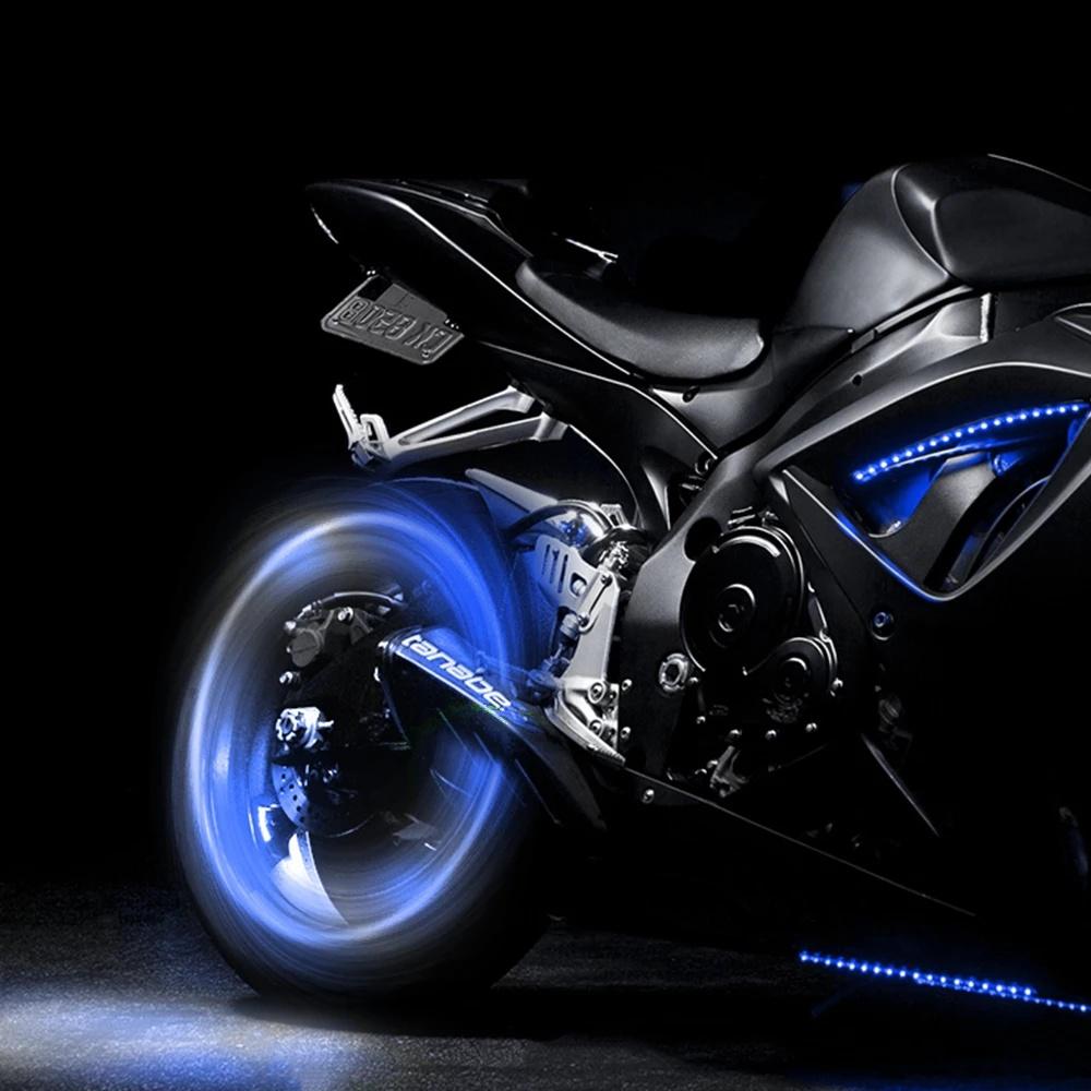 Motorcycle RGB Lights Wheel Hub Decorative Ambient Lamp LED Car Tire Valve Cap Bulb Dirt Pit Bike ATV Racing Vehicle Accessories
