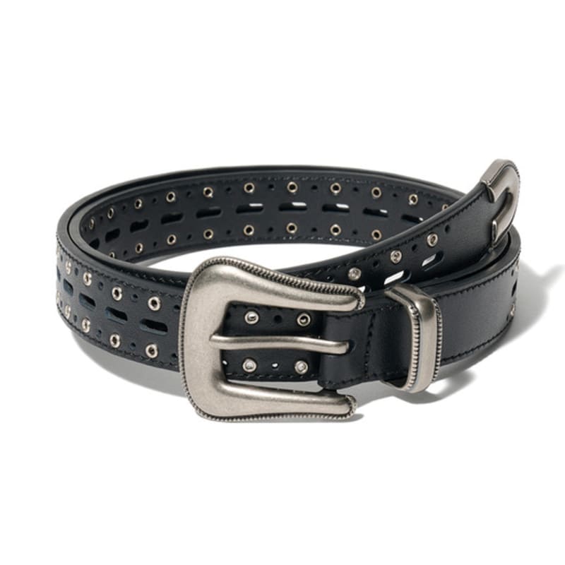 

Маска BL022 Lock Мини Люверсы Кожаный Ремень Черный Buckle_Vintage Silver_Strap_Black_L