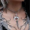 Heart And Sword Pendant Necklace For Women Goth Accessories Necklace Y2K Fashion Choker