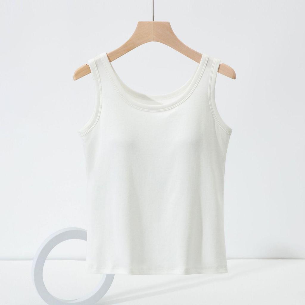Women's Anti-Light Cotton Camisole: Covers Underarm, Chest Pads, Wear Alone or as Base Layer, Sleeveless Top