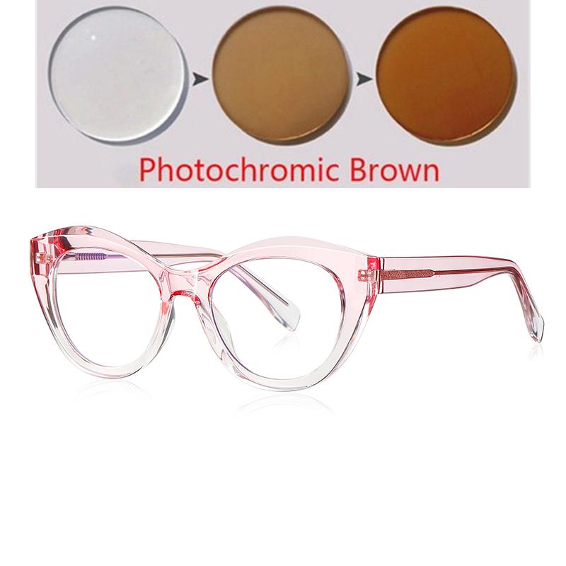 0 -0.5 -0.75 To -6.0 Fashion Cat Eye Myopia Glasses Frame Women Anti Blue Light Computer Shortsighted Prescription Eyeglasses
