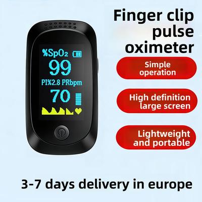 Pulse Oximeter with HD OLED Display - One-Click Detection & High-Precision Sensor