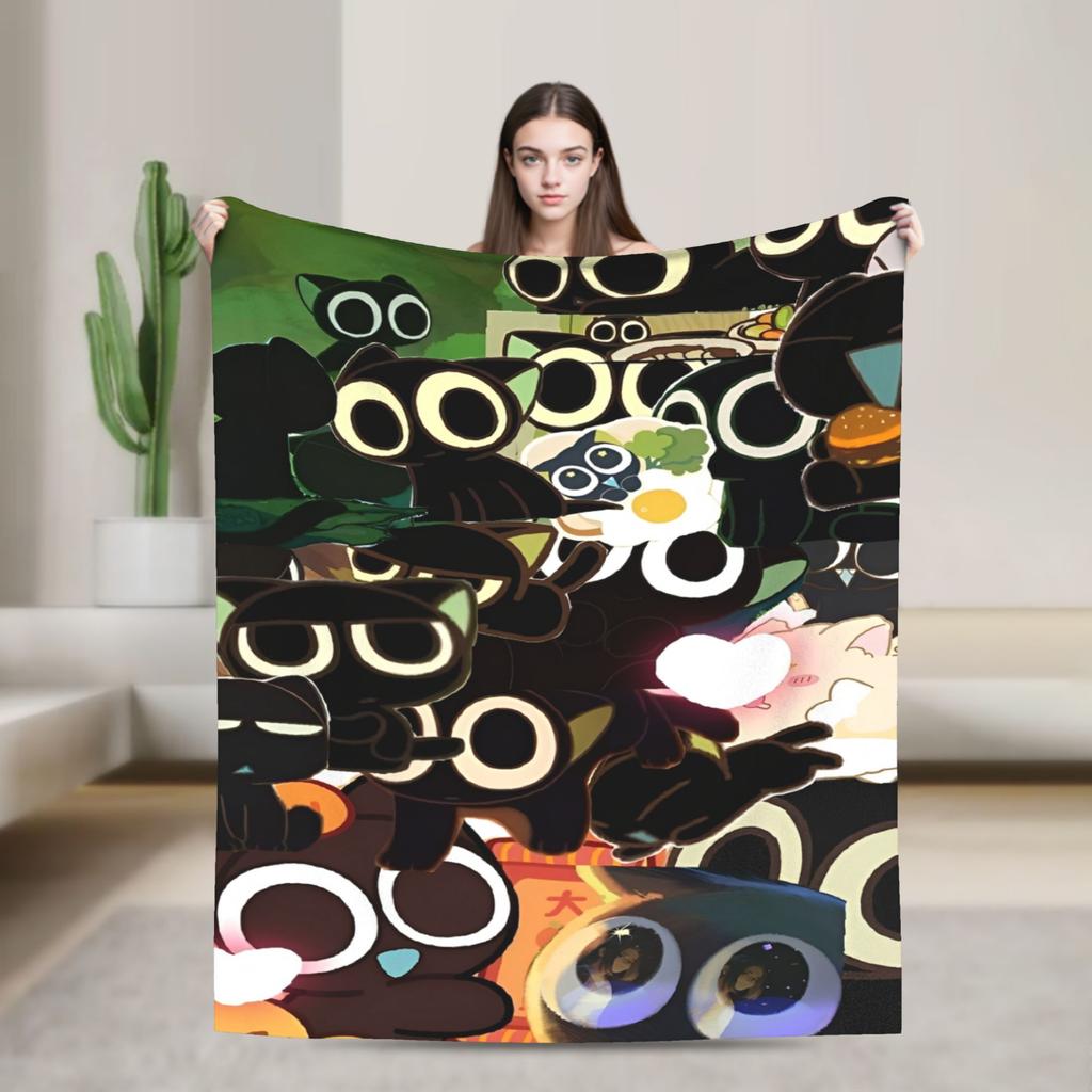 The Legend Of Hei Anime Blanket  Camping Flannel Throw Blanket For Living Room Soft Custom Quality Bedspread Birthday Present