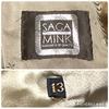 Total Length 74cm SAGA MINK Silver Saga Pastel Mink Real Fur Coat Jacket Long Brown Women's Size 13 Voluminous
