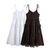 Summer new product plus design suspender dress, foreign style cotton embroidery solid color women's dress