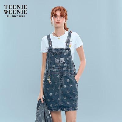 Smiley Collaboration Denim Overall Dress