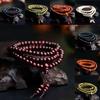 6mm Natural Sandalwood Buddhist Beads Bracelets 108 Beads Buddha Meditation Prayer Wood Beaded Bracelet layer Bangles Men Women
