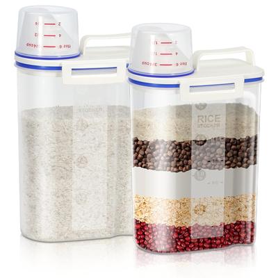 Multi-grain Storage Box Transparent Rice Bucket Sealed Home Use Kitchen Storage Jar Pasta Container Modern Simple Style