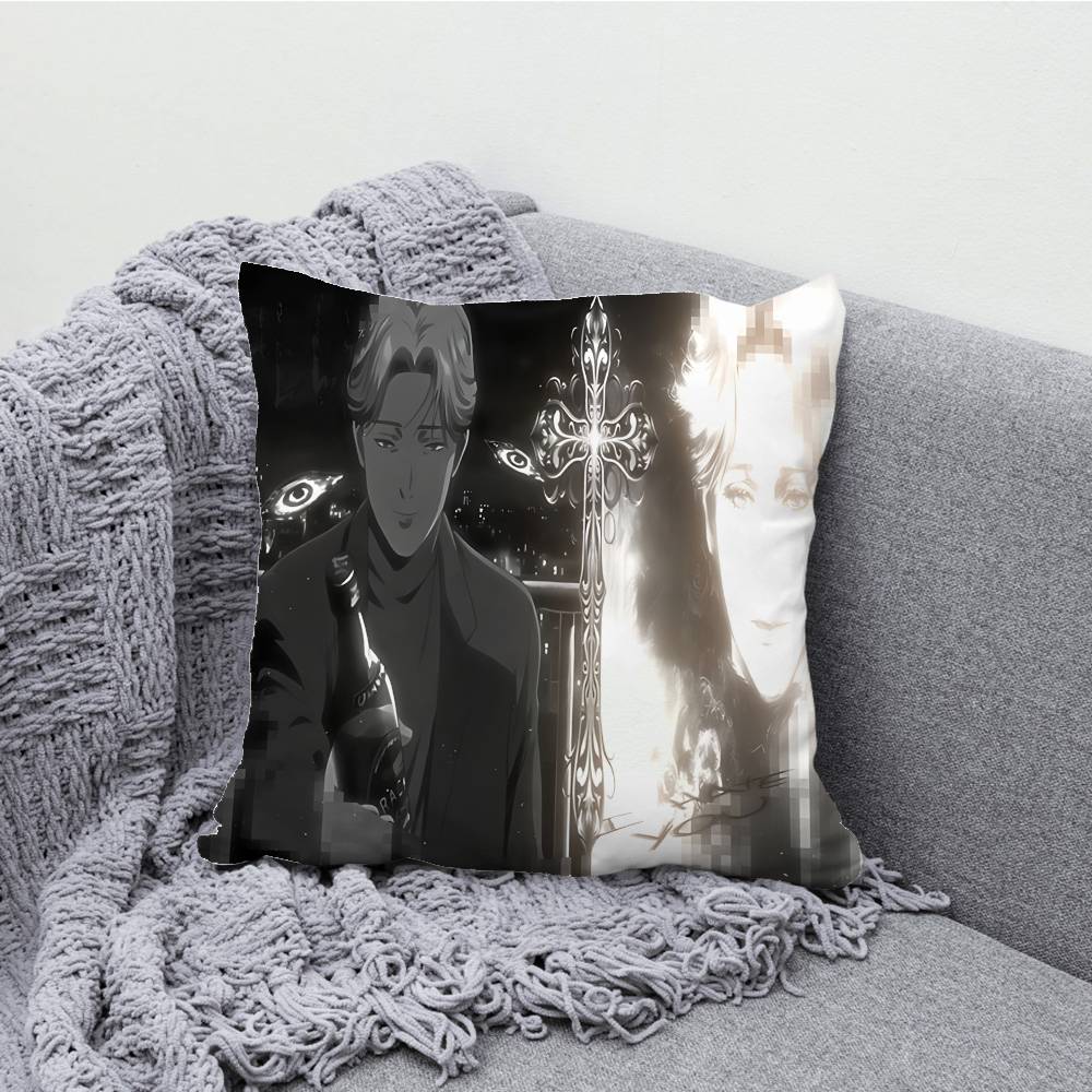 Johan Liebert M-Monster Pillow Case For Sofa Decor Car Office Room Printing Cushion Cover Decorations and Protector