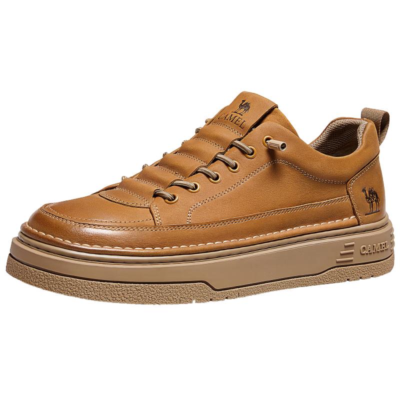 CAMEL G15A136035 Men s Retro Leather Slip-On Platform Sneakers 255