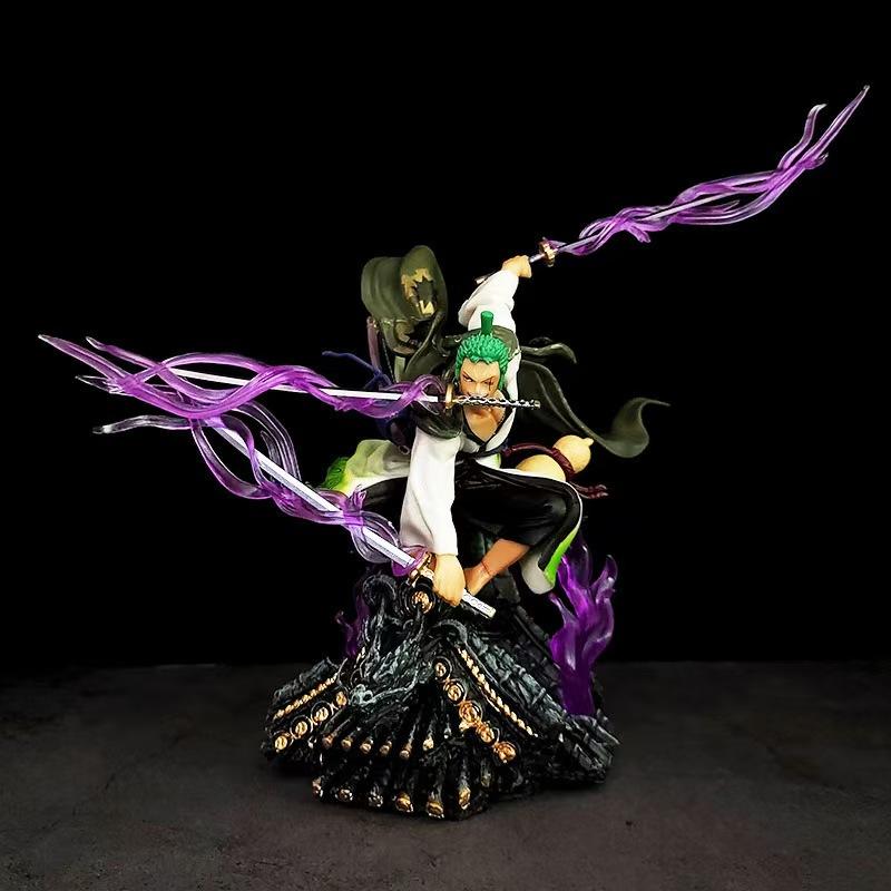 

One Piece Anime Figure Katana Roof Roronoa Zoro Action Figures PVC Collectible Model Toys Children Gift