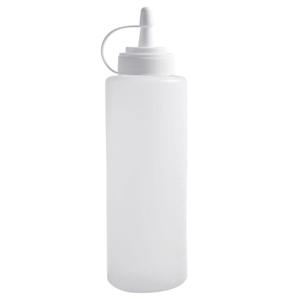 Bottiglie Squeeze Vuote in Plastica per Ketchup, Lavabili in Lavastoviglie, Bottiglie Squeeze Multiuso con Tappo Sigillato per Liquidi