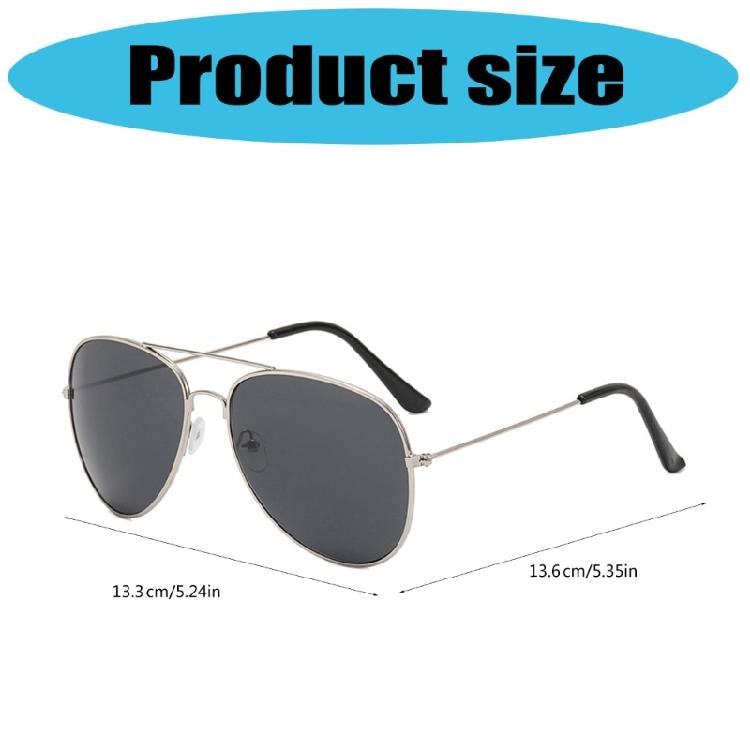 Elegant Metal Frame Pilot Sun Glasses Shatterproof PC Lens UV400 Sunproof Glasses For Women Men Driving And Cycling
