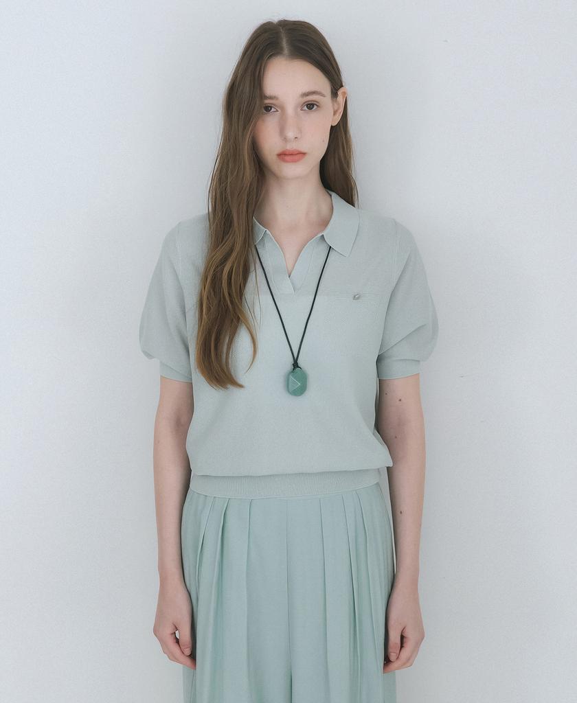 LAFELSORTOF Collared Knit Top