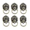 6Pcs Lion Head Cabinet Door Pull Handles Bronze Alloy Drawer Knobs Replacement for Kitchen Cupboard Chest Dresser