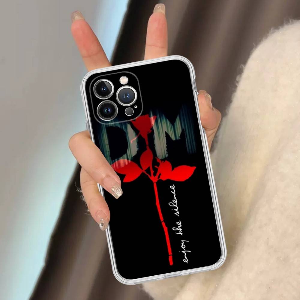Custodia morbida trasparente per telefono con logo della band rock Depeche Mode Per iPhone 15 12 14 16 17 13 Plus 11 Pro Max 13 Pro