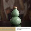Ancient Style Chinese Ceramic Gourd Wine Bottle with Portable Mesh Bag for Cold Brew