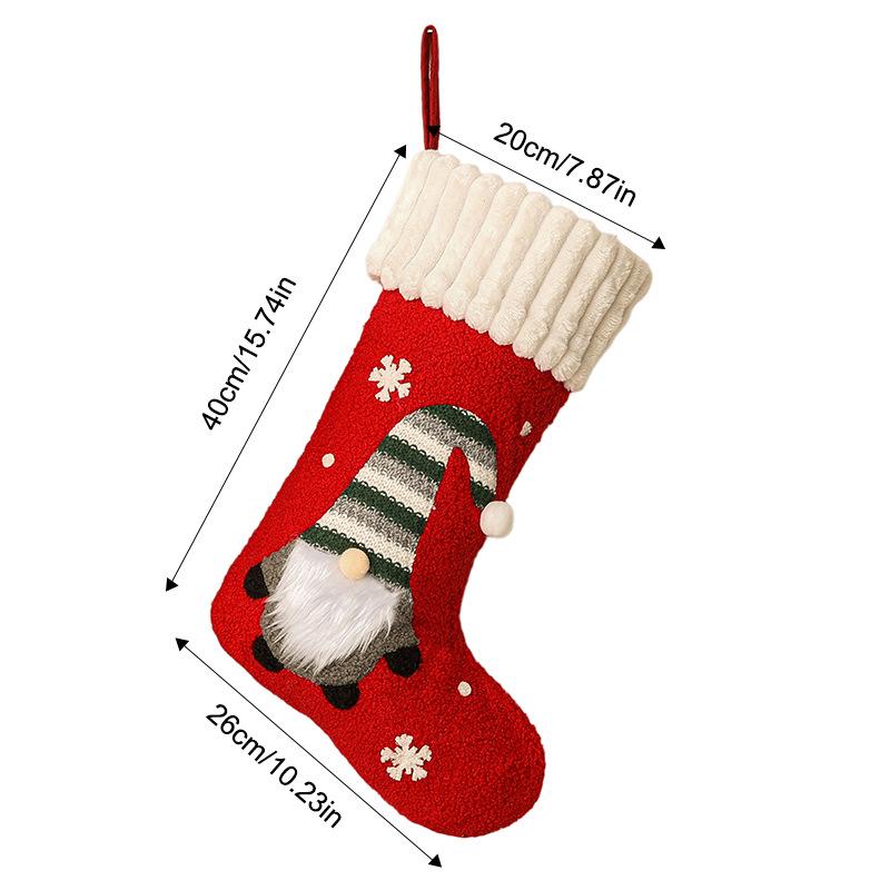 Weihnachtsstrumpf für Kinder, Geschenktasche und Baumschmuck