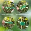 100 Reusable 6-inch non-slip nylon plant ties with Velcro clasp, green, for climbing plants, garden maintenance tool