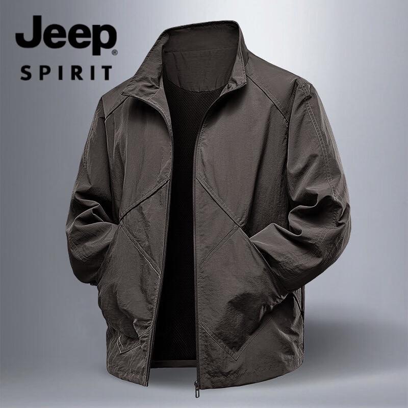 JEEP SPIRIT Men s Spring Autumn Thin Lapel Jacket 2XL