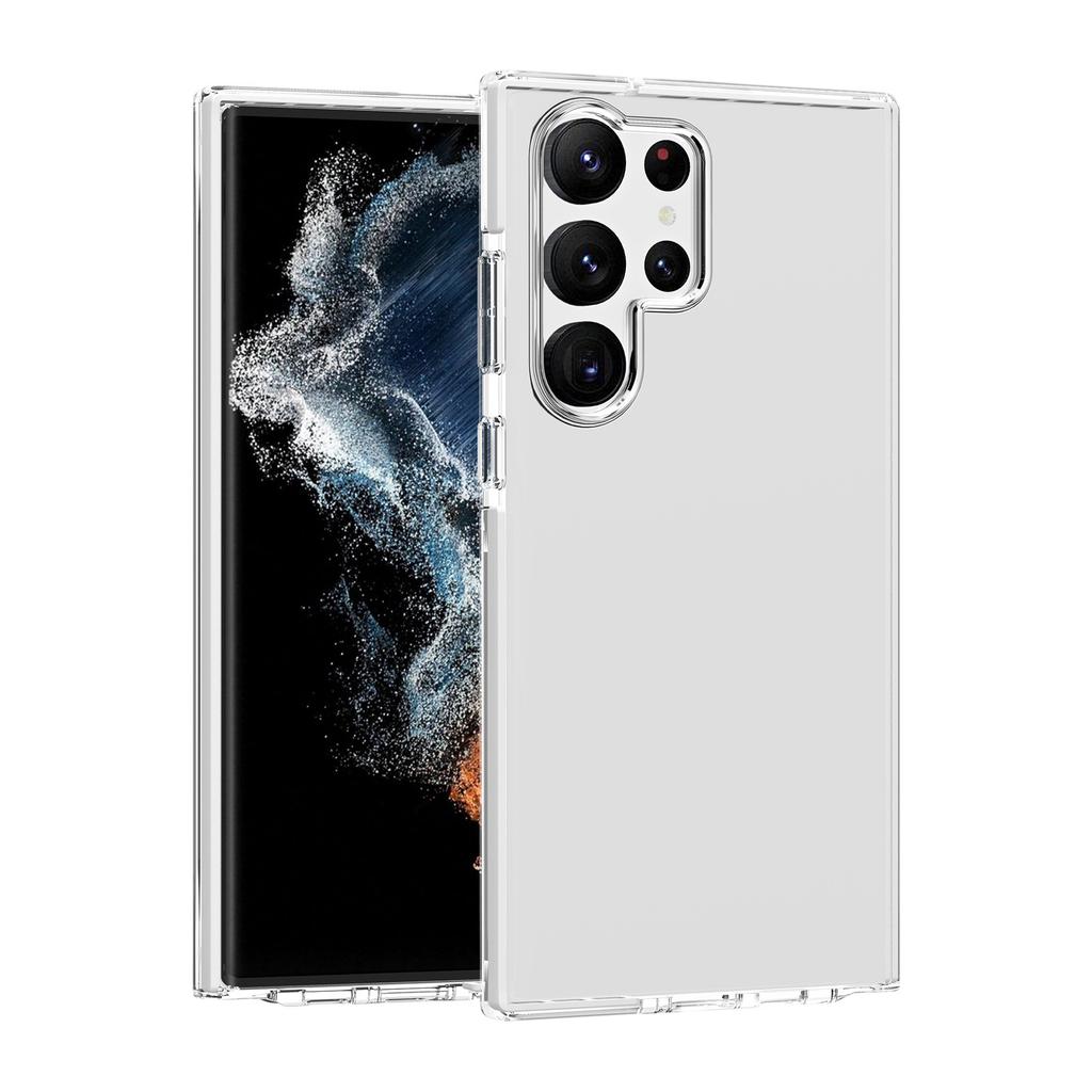 Applicable to S23Ultra transparent mobile phone case, new Samsung S23 ultra two-color high-transparency TPU anti-drop protective case
