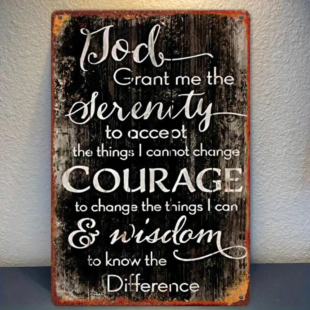 Retro Style Metal Wall Plaque Sign for Home Decor