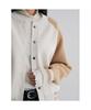 Color Block Knit Outerwear Ivory